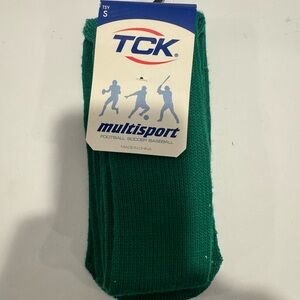 TCK Multisport Socks Kelly Green Size Small NWT Athletic Crew Socks